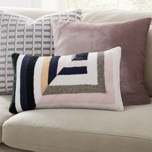West Elm Beaded Metallic Pillow Cover 12x21